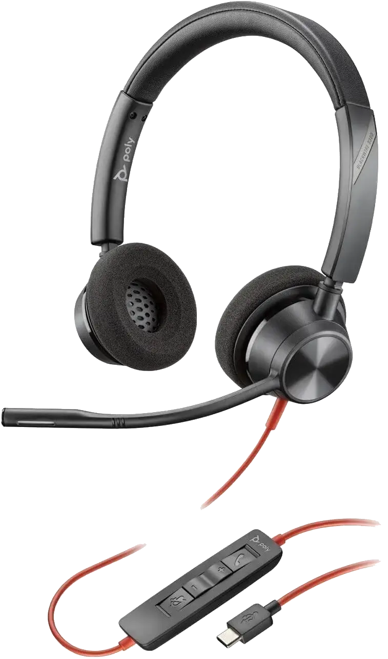 POLY-HP | Blackwire 3320 - Fone de ouvido com fio duplo