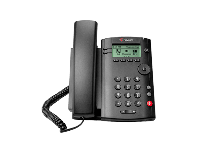 POLYCOM | VVX 101 - Telefone SIP de uma linha Tela LCD