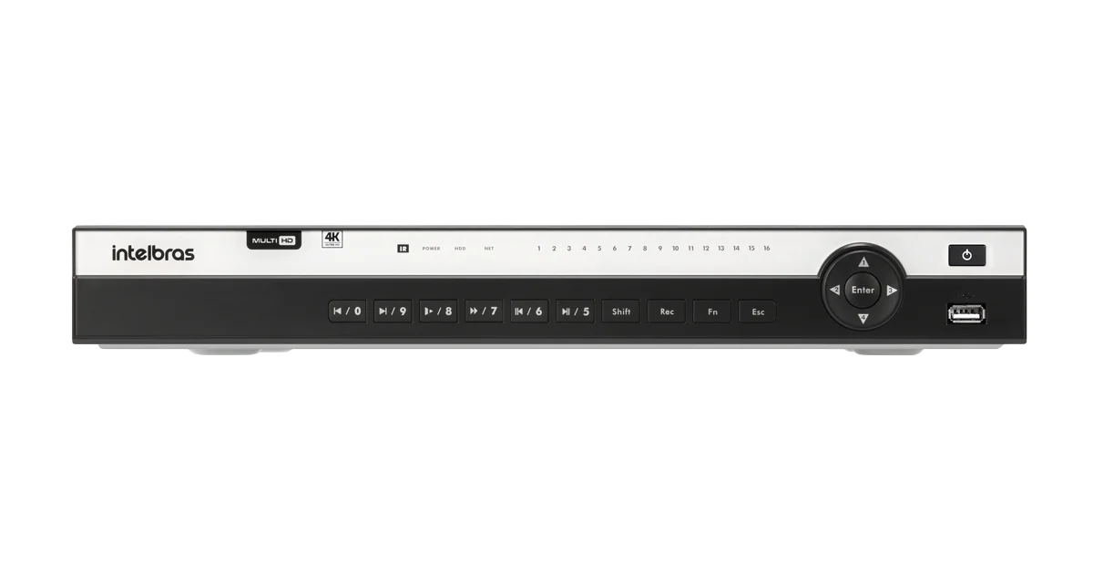 INTELBRAS | MHDX 5216 - Gravador Digital Vídeo 16 Canais 4K