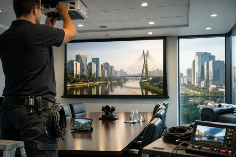 Instalação Audiovisual Empresarial em São Paulo