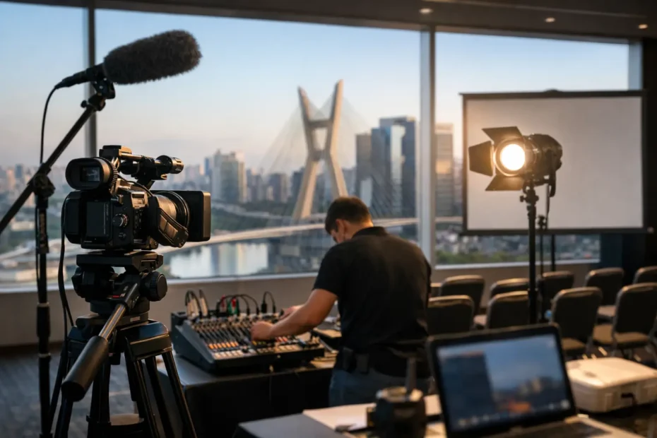 Locação audiovisual em São Paulo para empresas