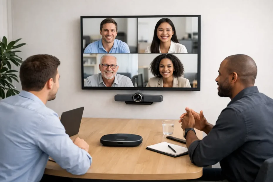 Sala de videoconferência para huddle rooms