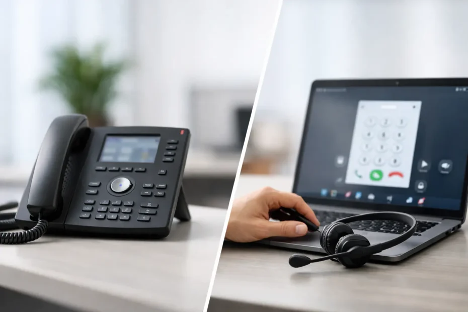Telefone IP versus softphone para empresas