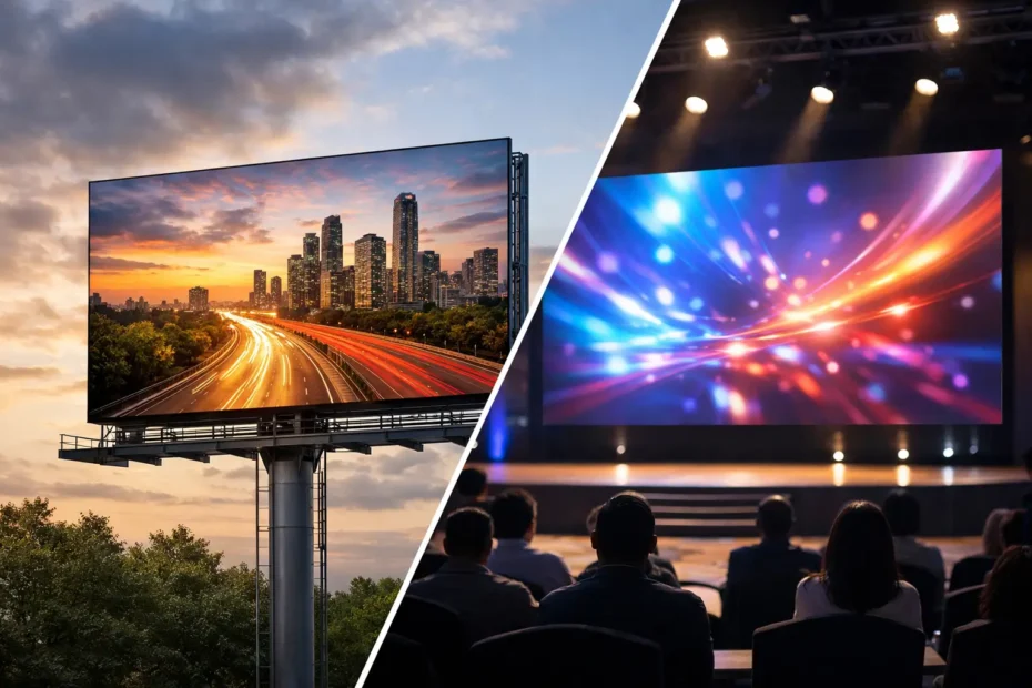 Painel de LED outdoor ou indoor, quais diferenças?