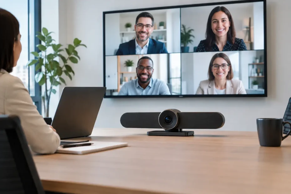 Equipamentos para videoconferência empresarial