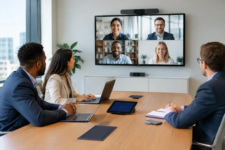 Soluções para Zoom Rooms em salas corporativas