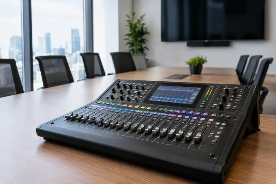 Studio X32 para salas de reunião corporativas